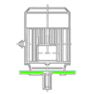 Motor 11 kW, 2-polig, 160M, V1, 100Hz, 365V, IE5 SuPremE mit Adapterplatte f&uuml;r PDRV2