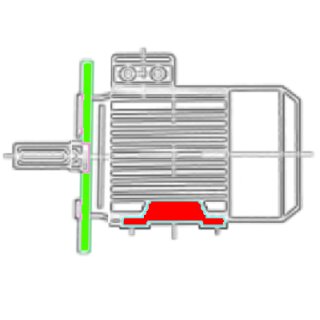 Motor 0,55 kW, 4-Polig, 080M, B35, 50 Hz, 230/400 V, IE-1