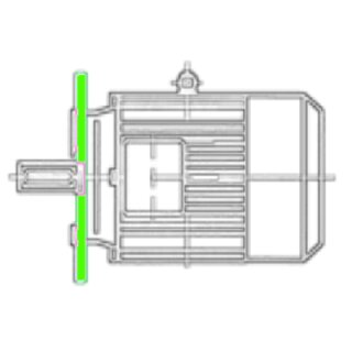 Motor 1,1 kW, 2-polig, 080M, B5, 50 Hz, 3x 230/400, IE3