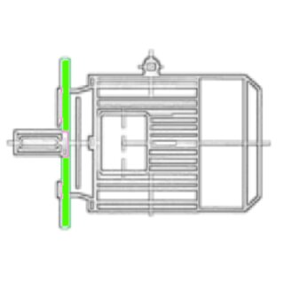 Motor 0,37 kW, 4-polig, 071M, B5, 50 Hz, 3x 230/400, IE3