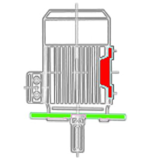 Motor 5,5 kW, 4-polig, 132S, V1, 50Hz, 350V, IE5 SuPremE mit Adapterplatte f&uuml;r PDRV2